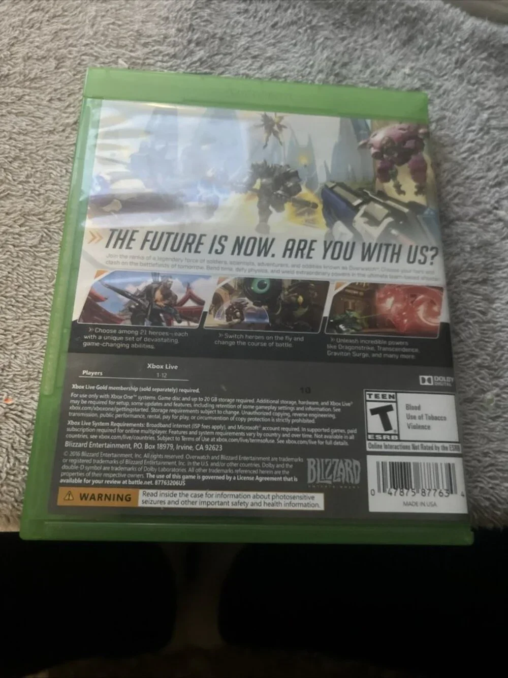 Overwatch - Game of the Year Edition - Microsoft Xbox One Untested No Manual